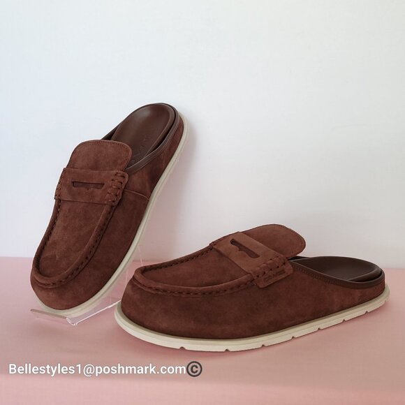 COACH Men’s Suede Loafer Mule- MEN’s US Size: 9D – Vintage Brown color⭐ main image 8